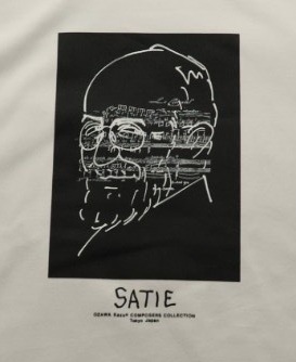 小澤一雄 (ozart)デザイン “エリック・サティ” Tシャツ 発売