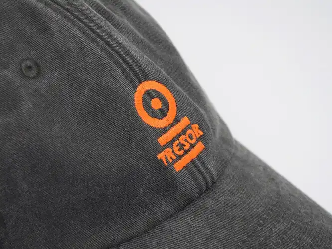TRESOR Classic Cap Orange on Stone Washed