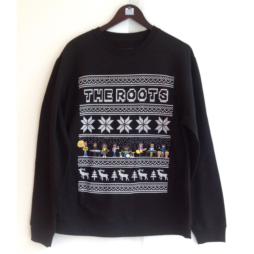 THE ROOTS (HIPHOP) / CREW HOLIDAY SWEATSHIRT (BLACK-S)