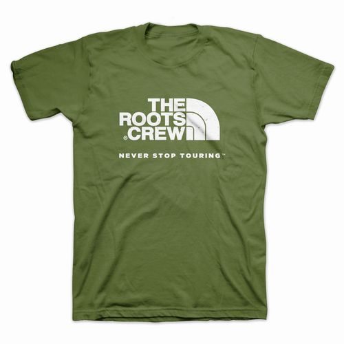 THE ROOTS (HIPHOP) / NEVER STOP TOURING T-SHIRT (OLIVE - S) (T-SHIRT)