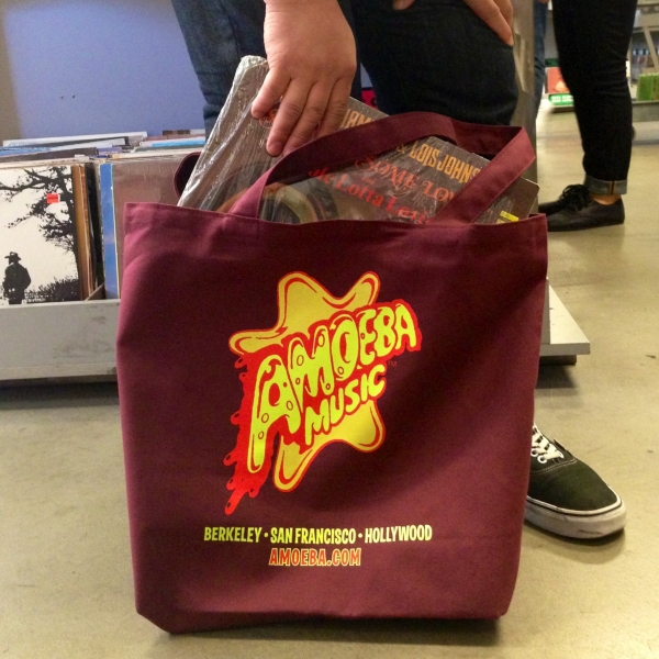 AMOEBA MUSIC MAROON TOTE BAG/AMOEBA MUSIC｜OLD ROCK｜ディスク