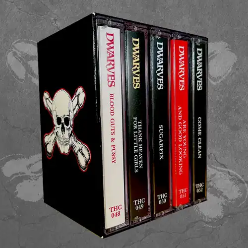 DWARVES の音源集が、カセット5本組 BOXでリリース！