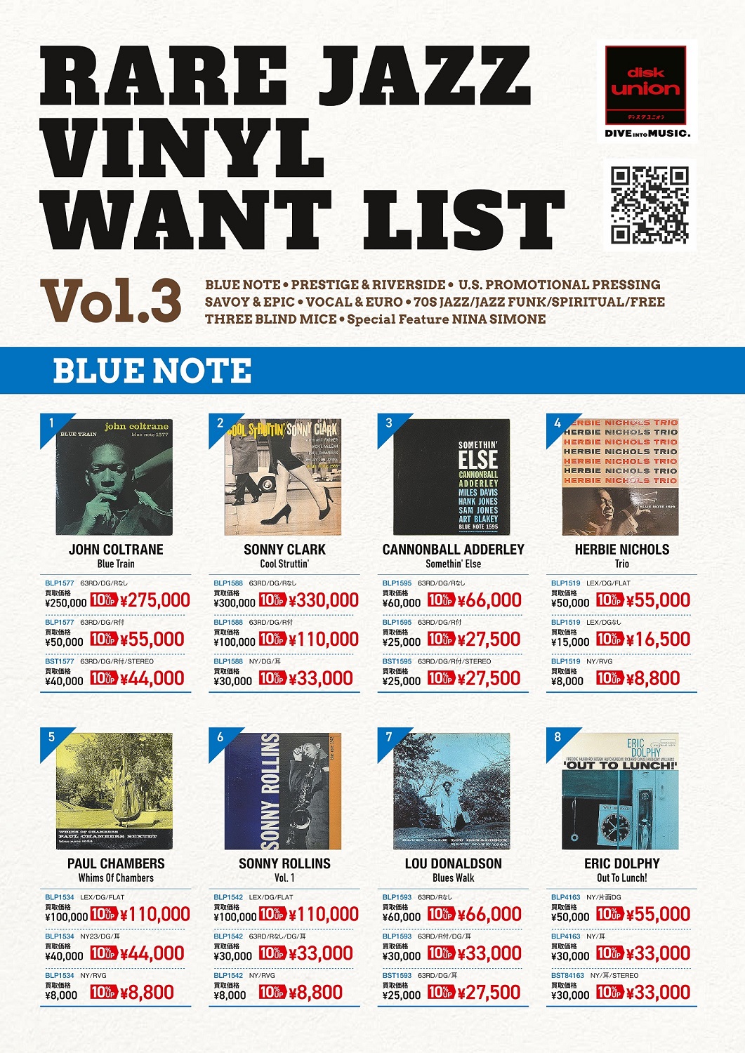 買取】廃盤レコード高価買取リスト最新版!「RARE JAZZ VINYL WANT LIST