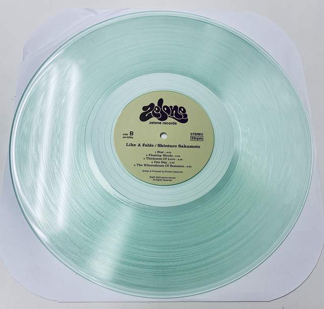 坂本慎太郎 Like A Fable LP レコード LIKE A FABLE (LP) / LIKE A FABLE (クリアヴァイナル LP) / shintaro