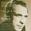 HANS HOTTER / ハンス・ホッター / 「ハンス・ホッターの想い出」 / In Memoriam Hans Hotter (1909-2003)