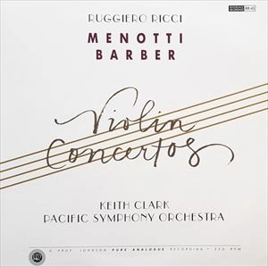 RUGGIERO RICCI / ルッジェーロ・リッチ  / BARBER/MENOTTI:VIOLIN CONCERTOS / BARBER&MENOTTI:VNCON