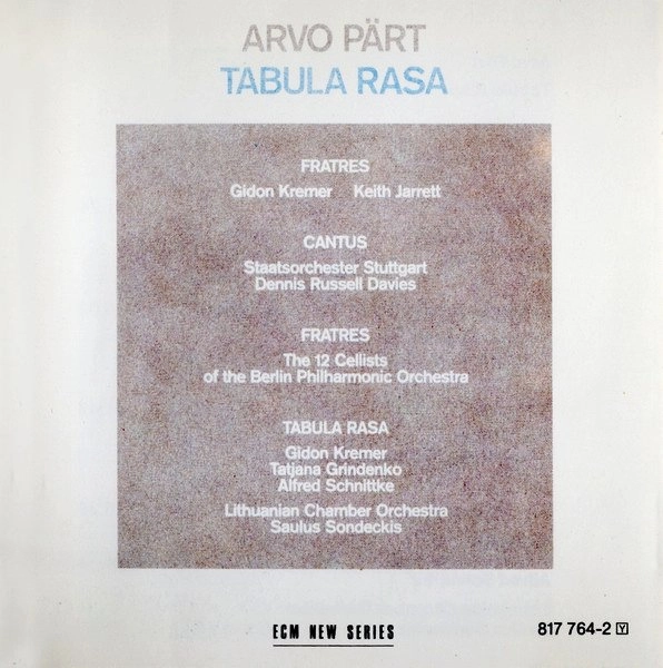 ARVO PART / アルヴォ・ペルト / TABULA RASA