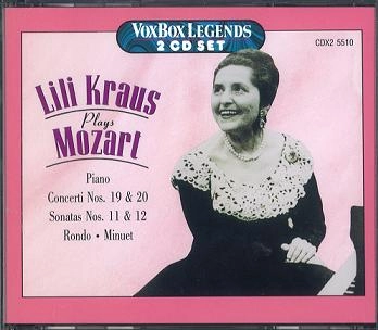 LILI KRAUS / リリー・クラウス / モーツァルト:ピアノ協奏曲:第19&20番/ソナタ第11&12番 / MOZART:PIANO Concerto NO.19&20/Sonata No.11&12