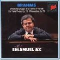EMANUEL AX / エマニュエル・アックス / BRAHMS:VAR HANDEL/PNO PIECES (6)/RHAP