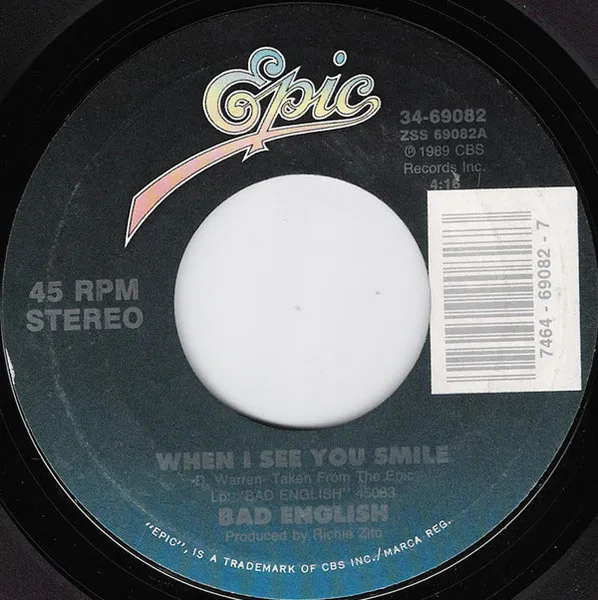 BAD ENGLISH / バッド・イングリッシュ / WHEN I SEE YOU SMILE