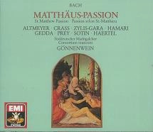 WOLFGANG GONNENWEIN / ヴォルフガング・ゲンネンヴァイン / BACH:MATTHAEUS PASSION