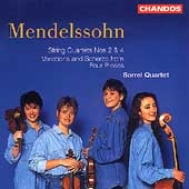 SORREL QUARTET / ソレル四重奏団 / "Mendelssohn : String Quartets 2 & 4, etc"