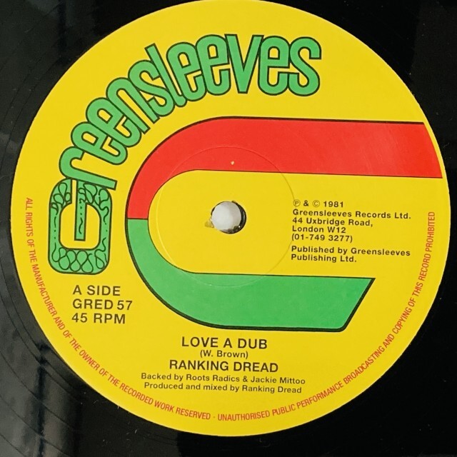 RANKING DREAD / ランキン・ドレッド / LOVE A DUB