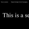 STEPHEN PARTRIDGE/DAVID CUNNINGHAM / ステファン・パートリッジ/デイヴィッド・カニンガム / THIS IS A SENTENCE CDROM