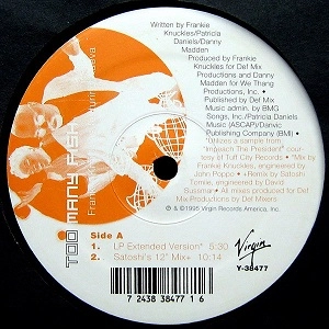 FRANKIE KNUCKLES / フランキー・ナックルズ / TOO MANY FISH