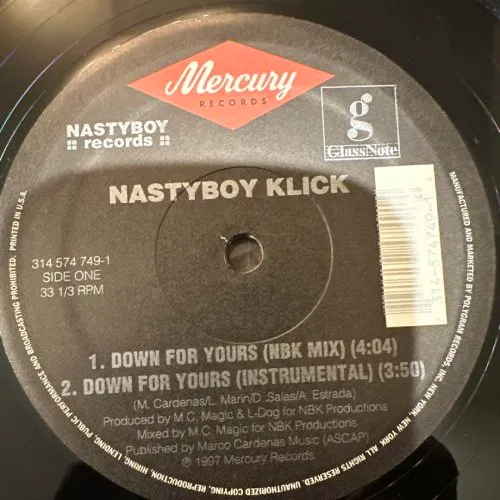 NASTYBOY KLICK / DOWN FOR YOURS