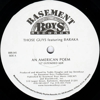 THOSE GUYS / AN AMERICAN POEM