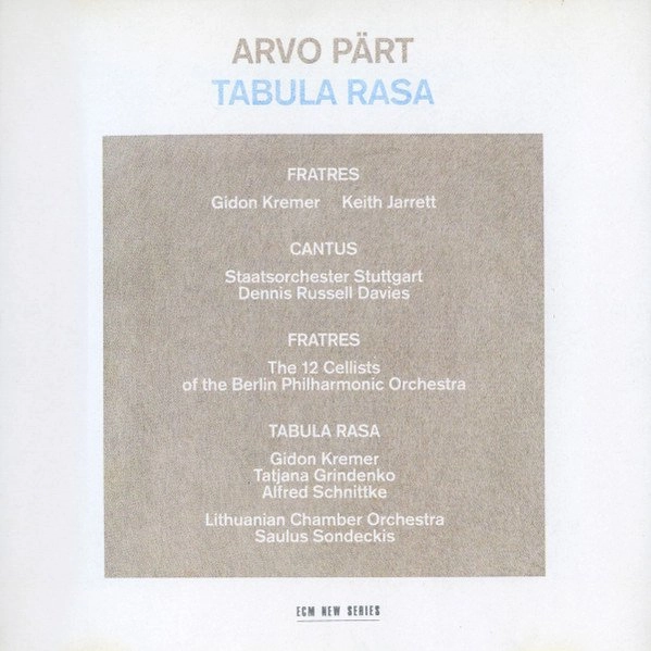 ARVO PART / アルヴォ・ペルト / TABULA RASA