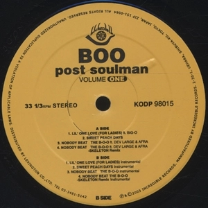 BOO / ｐｏｓｔ　ｓｏｕｌｍａｎ　ＶＯＬＵＭＥ１