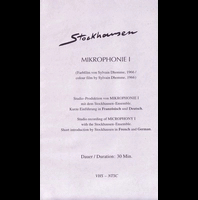 KARLHEINZ STOCKHAUSEN / カールハインツ・シュトックハウゼン / MIKROHONIE 1(NTSC)
