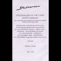 KARLHEINZ STOCKHAUSEN / カールハインツ・シュトックハウゼン / STOCKHAUSEN IN THE CAVES OF JEITA
