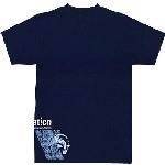 SOUP-DISK / SILVERLIZATION  T-SHIRT/NAVY/SIZE:L