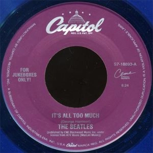 BEATLES / ビートルズ / IT'S ALL TOO MUCH / ONLY A NORTHERN SONG