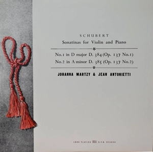 JOHANNA MARTZY / ヨハンナ・マルツィ / シューベルト: ヴァイオリン音楽選集 VOL.1