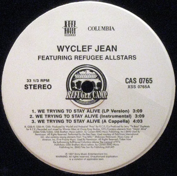 WYCLEF JEAN / ワイクリフ・ジョン / WE TRY TO STAY ALIVE