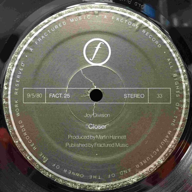 U.K盤　JOY DIVISION Closer レコード CLOSER / JOY DIVISION / ジョイ・ディヴィジョン / ロック・ポップス