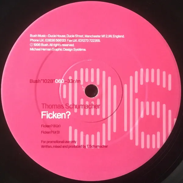 THOMAS SCHUMACHER / トーマス・シューマッハ / FICKEN?