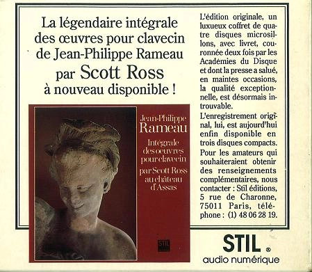 SCOTT ROSS / スコット・ロス / RAMEAU:INTEGRALE DES OEUVRES POUR CLAVECIN