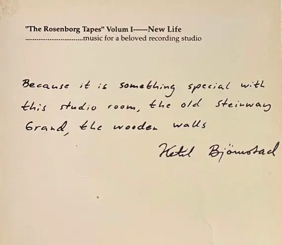 KETIL BJORNSTAD / ROSENBORG TAPES VOLUME 1