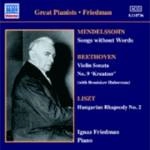 IGNAZ FRIEDMAN / イグナツ・フリードマン / メンデルスゾーン:無言歌集 (フリードマン)(1930-1931) / COMPLETE RECORDINGS VOL4