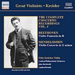 FRITZ KREISLER / フリッツ・クライスラー / VIOLIN CONCERTO RECORDINGS VOL.5 / ベートーヴェン/メンデルスゾーン:フリッツ・クライスラーのヴァイオリン協奏曲録音全集 5(クライスラー)(1935 - 1936)