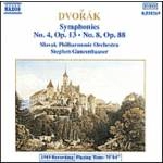 GUNZENHAUSER / "ドヴォルザーク:交響曲第4番, 第8番" / DVORAK:SYMPHONY NOS.4&8