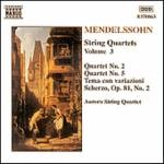 AURORA STRING QUARTET / オーロラ弦楽四重奏団 / "メンデルスゾーン:弦楽四重奏曲-3 第2番, 第5番/スケルツォ/他" / MENDELSSOHN: STRING QUARTETS VOL. 3