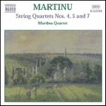 MARTINU QUARTET / マルチヌー四重奏団 / "マルティヌー:弦楽四重奏曲全集 3 - 弦楽四重奏曲第4番, 第5番, 第7番(室内協奏曲)" / "MARTINU:STRING QUARTETS VOL.3(NOS.4,5&7)"