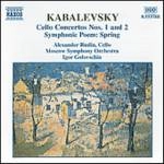 ALEXANDER RUDIN / アレクサンドル・ルディン / "カバレフスキー:チェロ協奏曲第1番, 第2番/春 Op. 65(ルーディン/モスクワ響/ゴロフチン)" / KABALEVSKY: CELLO CONCERTOS NOS.1&2