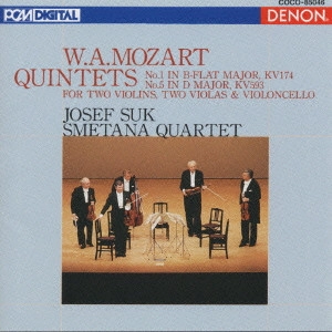 SMETANA QUARTET / スメタナ四重奏団 / モーツァルト:弦楽五重奏曲第1番|第5番 / "W.A.MOZART:QUINTETS NO.1 IN B-FLAT MAJOR, KV174|NO.5 IN D MAJOR, KV593 FOR TWO VIOLINS, TWO VIOLAS & VIOLONCELLO"