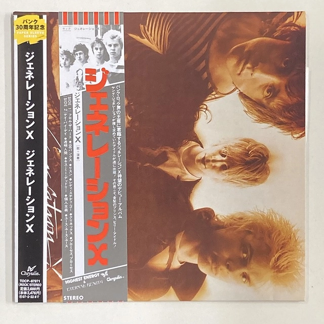国内盤LP GENERATION X ジェネレーションXビリーアイドル ジェネレーションX（紙ジャケット） / GENERATION X