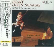 WERNER HINK / ウェルナー・ヒンク / モーツァルト：ヴァイオリン・ソナタ選集１