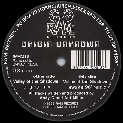 ORIGIN UNKNOWN / VALLEY OF THE SHADOWS