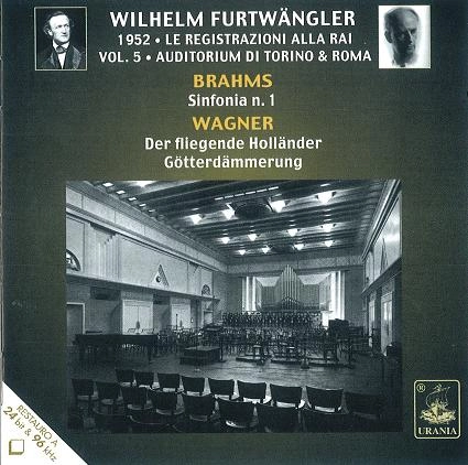 WILHELM FURTWANGLER / ヴィルヘルム・フルトヴェングラー / BRAHMS:SYM.1/WAGNER:Der fliegende Hollander Gotterdammerung