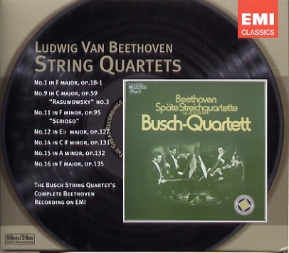 BUSCH QUARTET / ブッシュ四重奏団 / BEETHOVEN:SQ