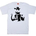 BANKSY / KING RAT T-SHIRT WHITE/MENS/M