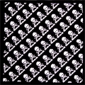 RANCID / ランシド / SKULL BANDANA BLK