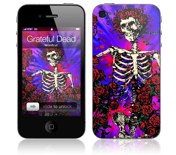 GRATEFUL DEAD / グレイトフル・デッド / WOODCUT(iPhone 4/iPhone 4S用 : MUSIC SKIN) 