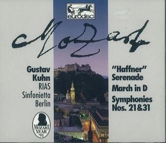 GUSTAV KUHN / グスタフ・クーン / MOZART:HAFFNER/SERENADE/MARCH IN D/SYM.NO.