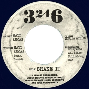 MATT LUCAS / マット・ルーカス / "SHAKE IT (7"")"